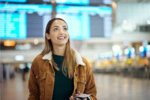 Woman in airport