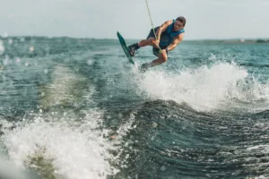 Man wakeboarding